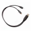 2 in 1 USB 2.0 A Male to 2 Dual Micro USB Male Y Splitter Data Charge Adapter Cable