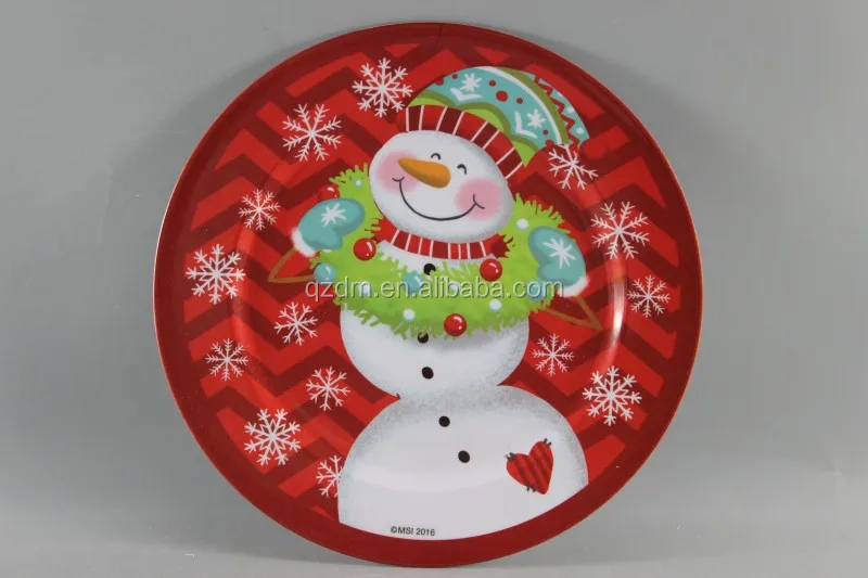 Cheap 10" Melamine Christmas Plate, Xmas dinner plate