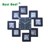 decorative wooden clock with photo frame