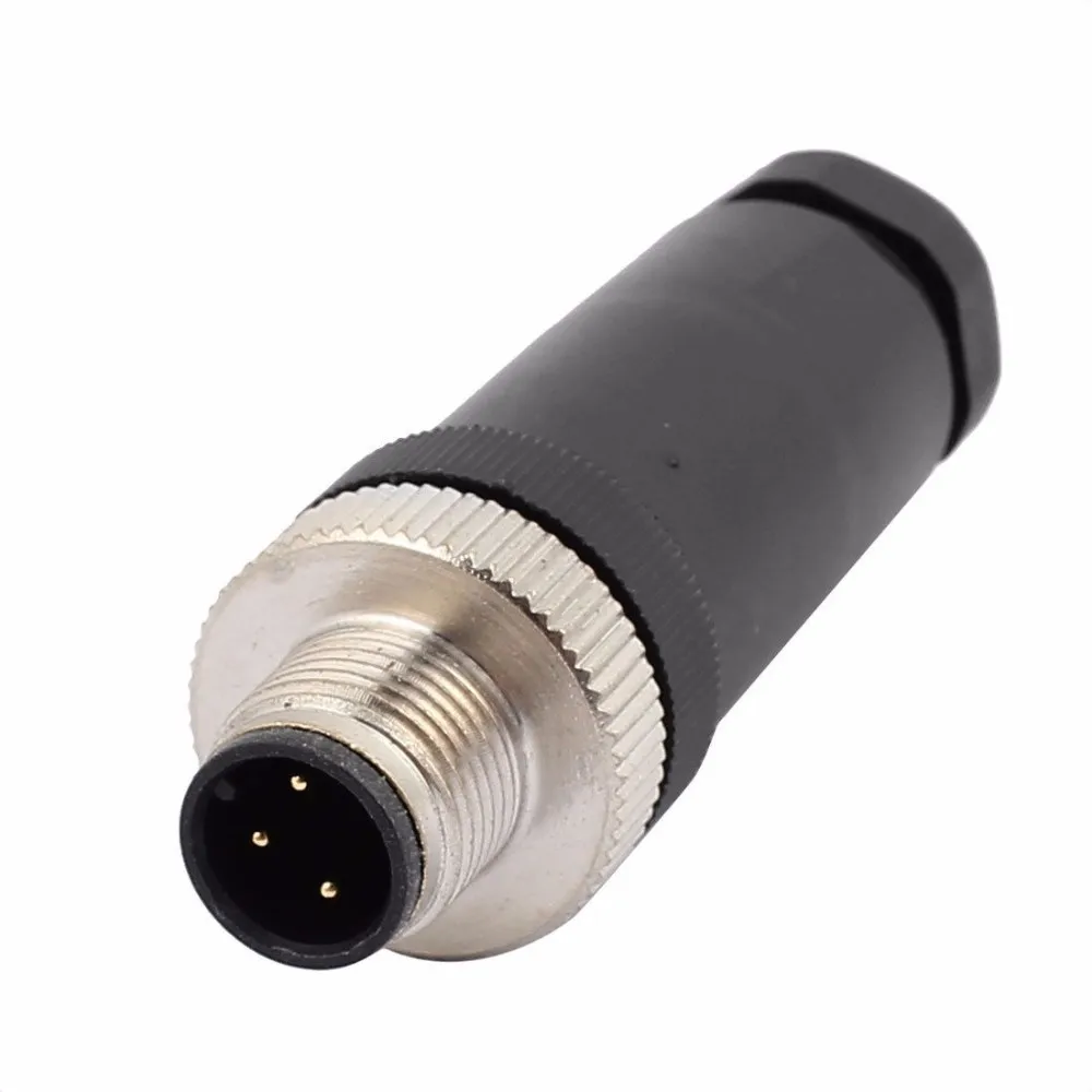 Waterproof Connector M12 5pin Male Plug With Screw Termaination - Buy ...