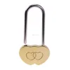 Hot Sale Solid Elegant Brass Double Heart Padlock, Wish Lock, Love Padlock Love Lock