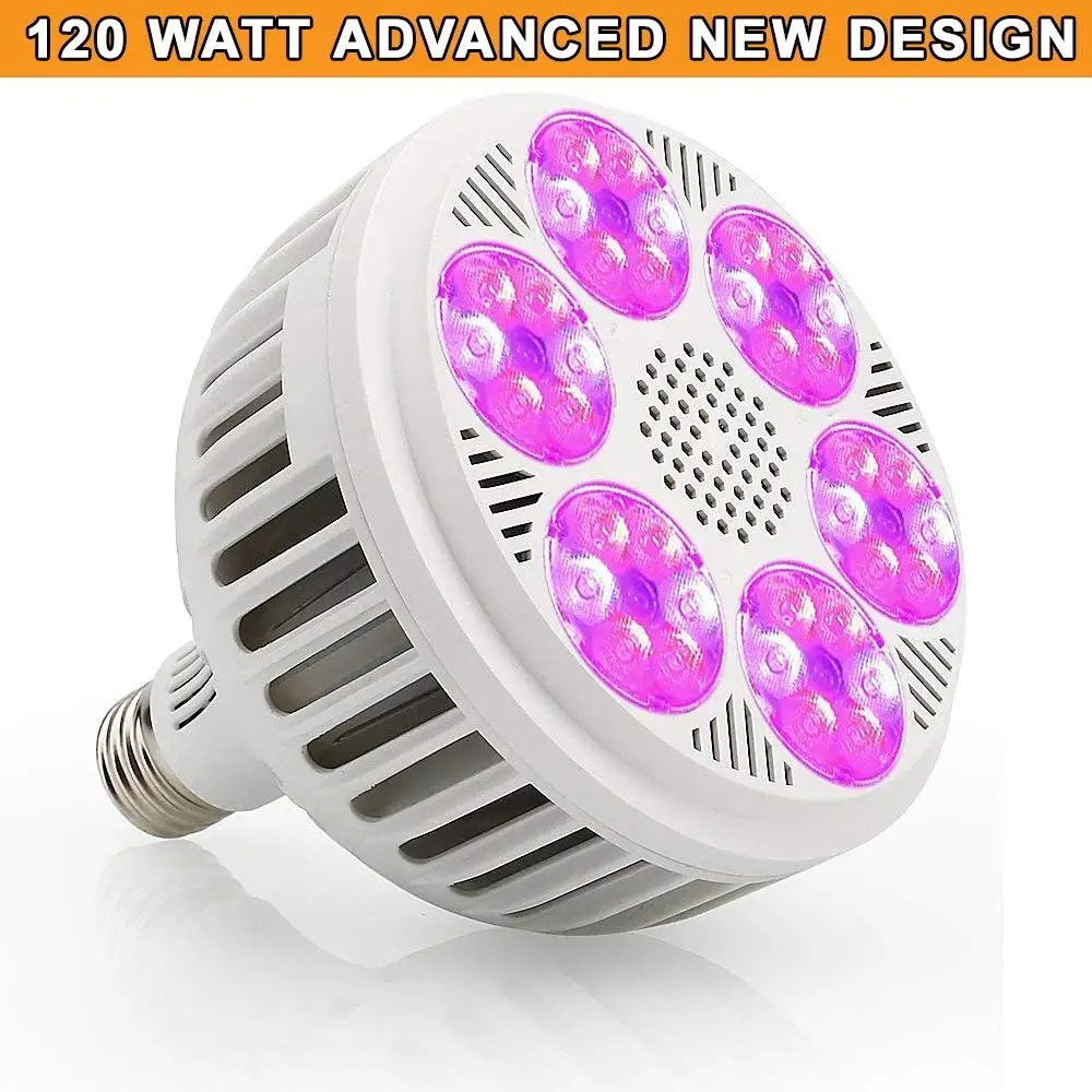 Zotron LED Grow Light 120W, Newest Technology LED Grow Light Bulbs for Greenhouse, Indoor Plants and Hydroponic Garden, Industrial Grade Growing Lamps