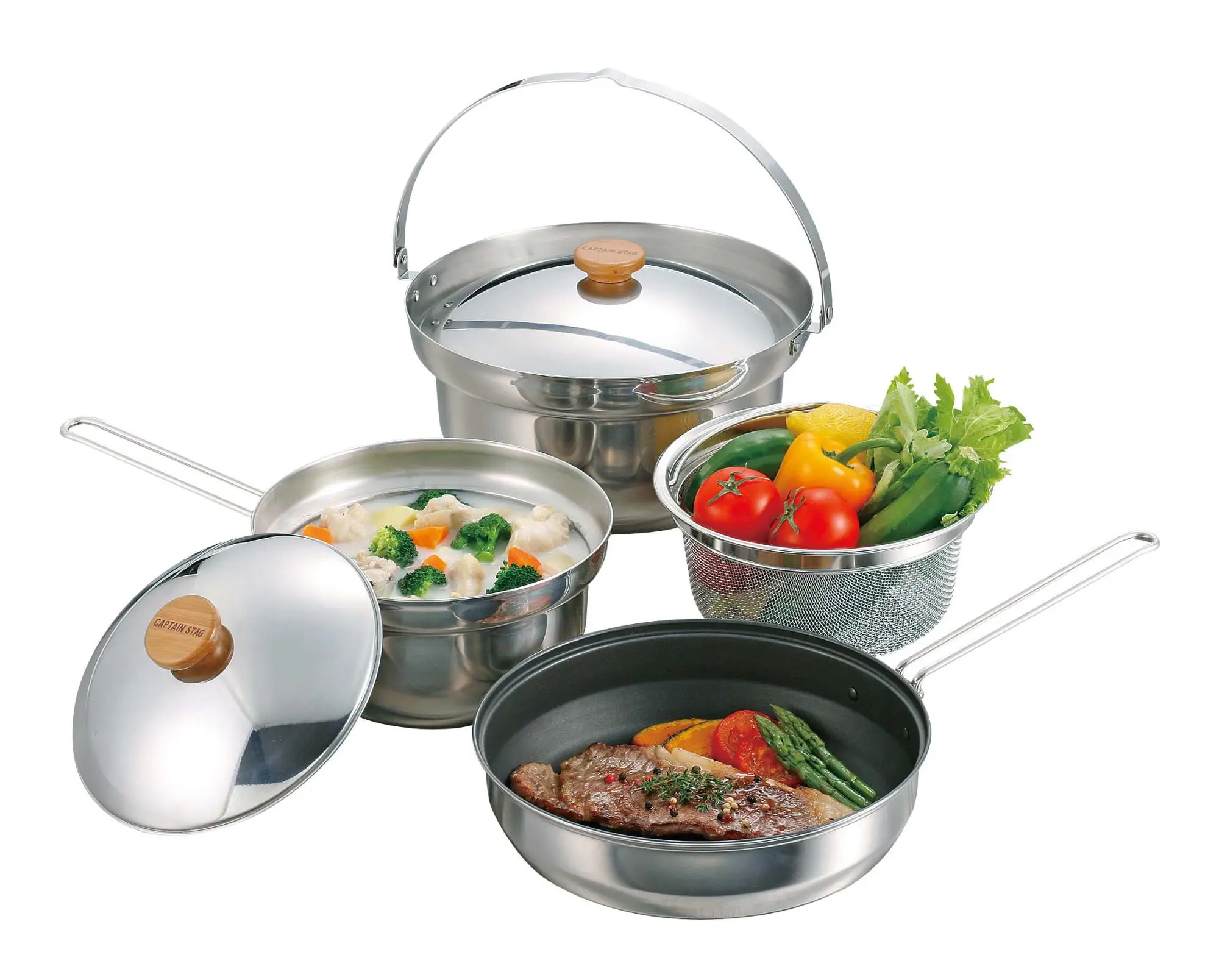 camping cookware set for 4