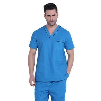 V-neck Hospital Medical Scrubs Nursing Uniform - Buy Nursing Uniform ...