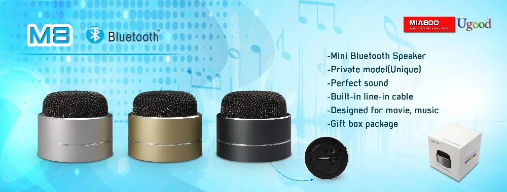 Hot Sale Round Shape Mini Bluetooth Speaker Audio Line, OEM Computer Speaker Hands Free for Outdoor - ANKUX.COM