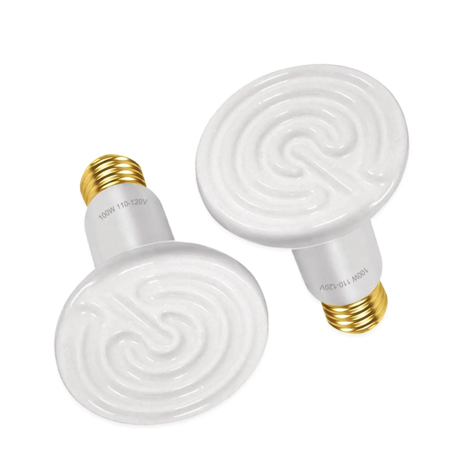 100w Ceramic Heat Lamp,White Infrared Bulb Emitter Lamp For Pet Coop