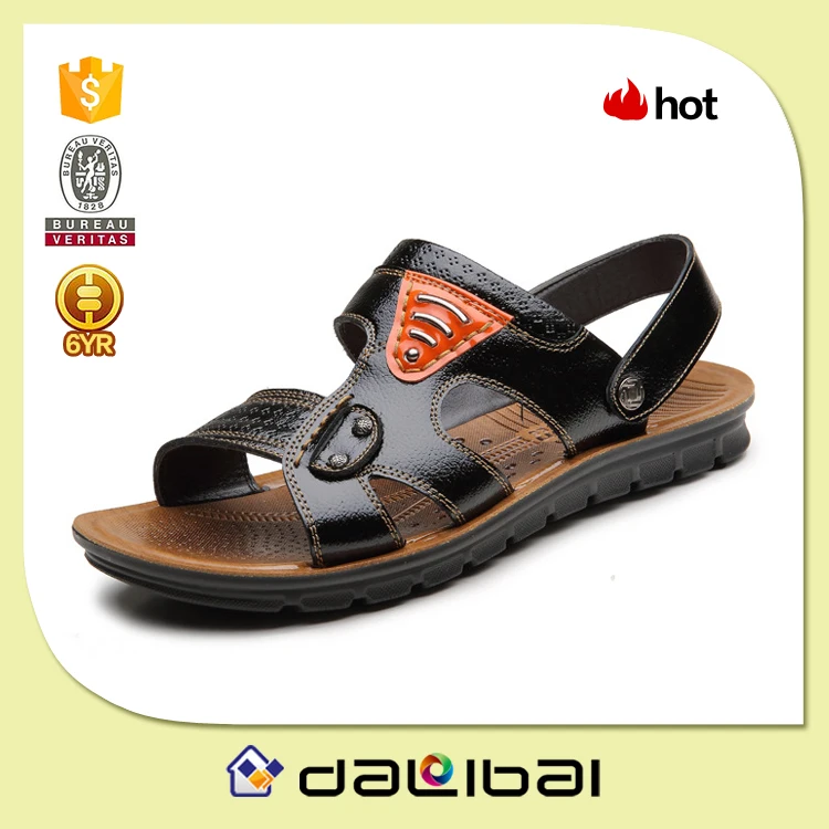 2015 newest style PU sole chappal peshawari chappal leather shoes