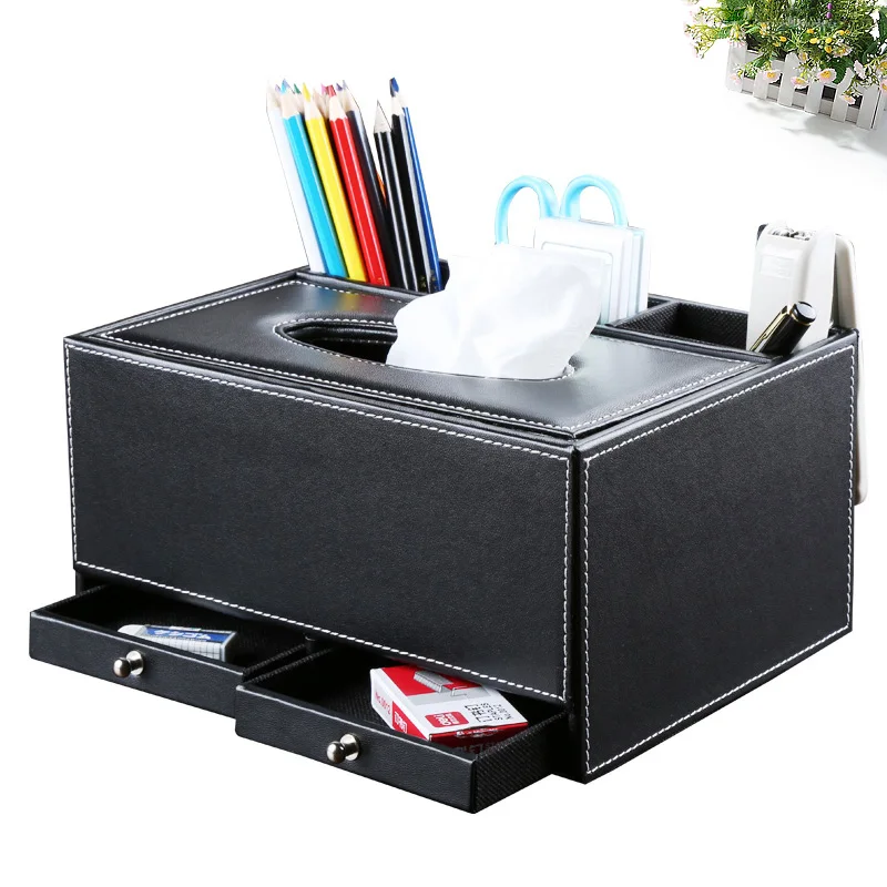 Leather Desk Accessories & Organizers Tissue Box Cases Cover Buy
