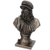 Custom made handmade resin table base sculpture of Leonardo Da Vinci bust