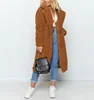 Custom Top Quality Winter Clothing Wholesale Women Brown Oversize Fur Coat Teddy Bear Long Line Jacket