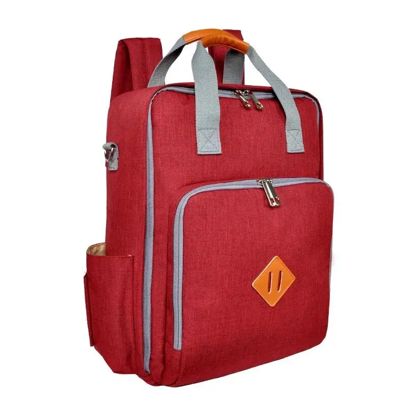 red diaper backpack