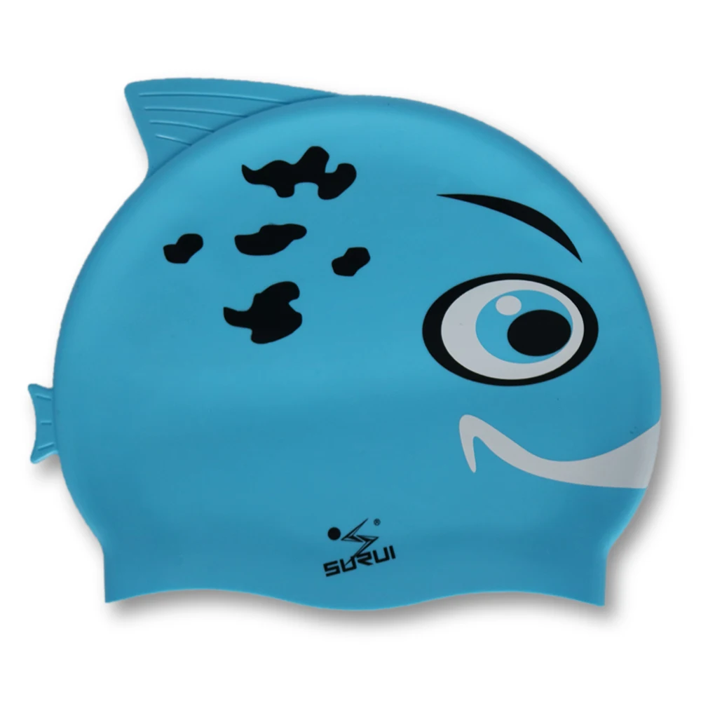 Custom logo waterproof printed PU coated Fashion swim cap