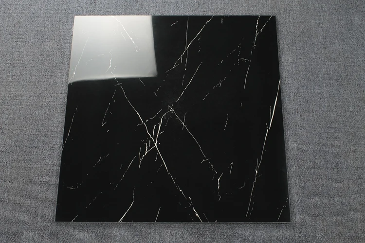 Ceramics Tiles Polish Malaysia Galzed Black Color Flooring Tile Foshan