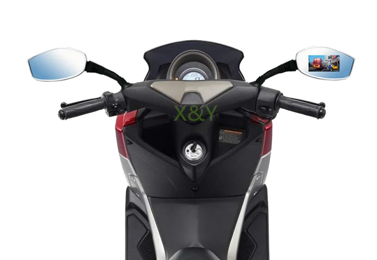 Saferdriving Motorcycle Recorder Motorbike Mirror Dvr Front Rearview