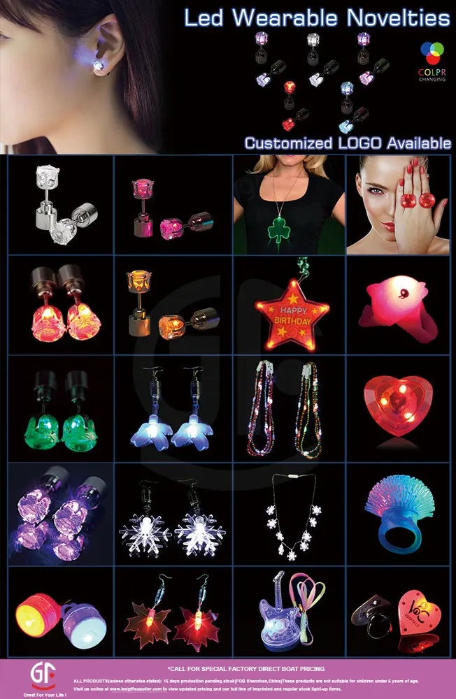 led magnetic earrings