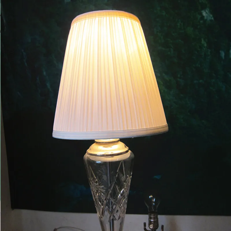 Pleated Cloth Covered Lamp Shades,Fire Retardant Pvc Lampshade Buy