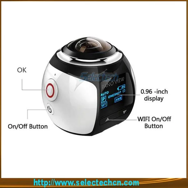 360 degree Action Camera 4K Panoramic 2448P Ultra HD Video Waterproof Cameras Deportiva Wifi Sport DV 6