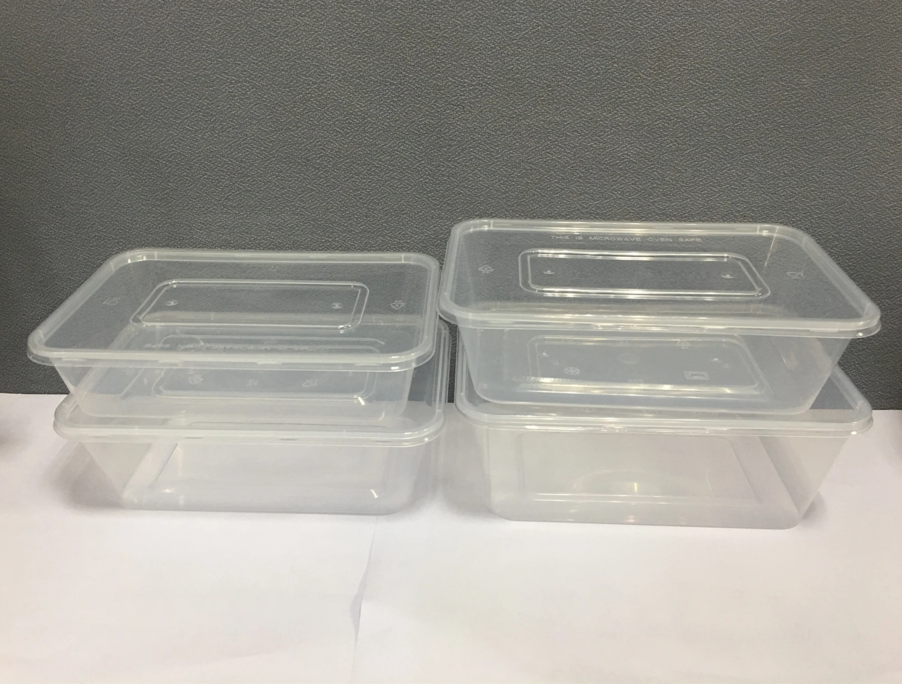 Plastic take away microwave food container