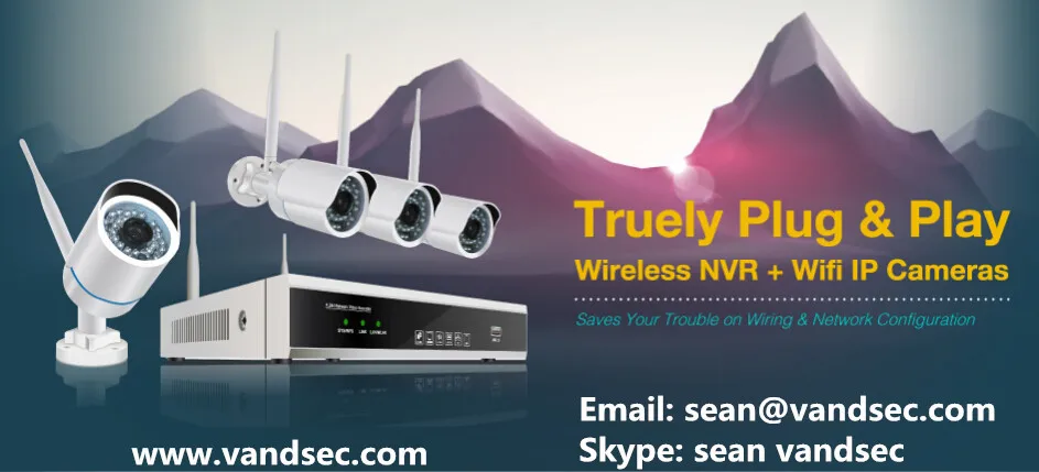 Vandsec 2016 Top10 Новый 1080 P 4CH Wifi NVR Комплект 10 Оптовая продажа, изготовление, производство
