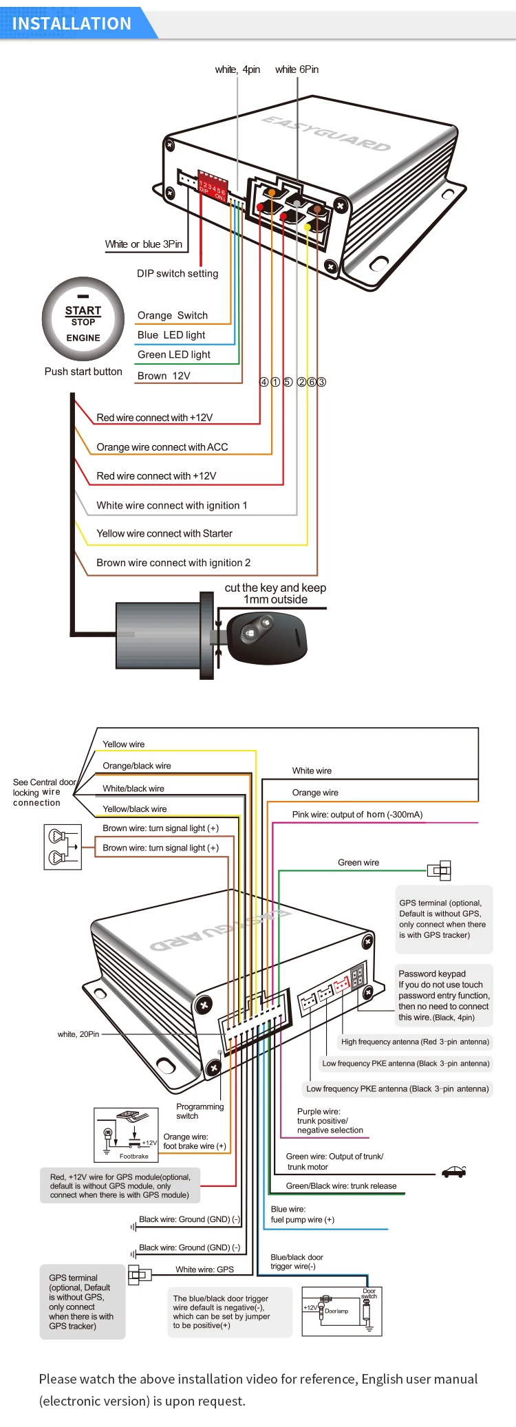 Keyless entry push start system инструкция на русском схема подключения