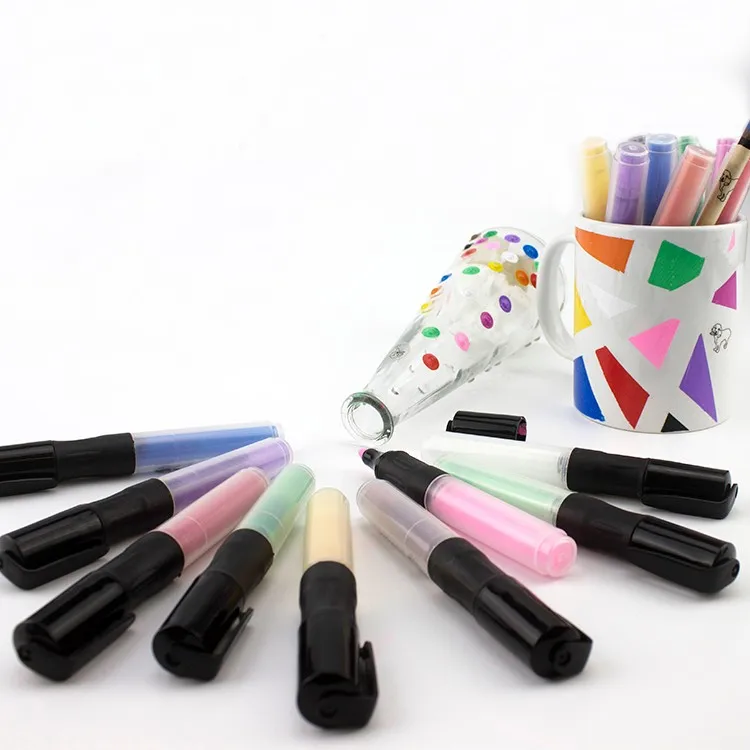 26 Colors Extra Fine Point Acrylic Paint Pens Set Permanent Water Based