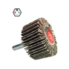 2" x 1" x 1/4" Shank Mounted Flap Wheels, 80 Grit Aluminum Oxide Sandpaper Polishing Wheel for Drill, Grinder, Rotary tool