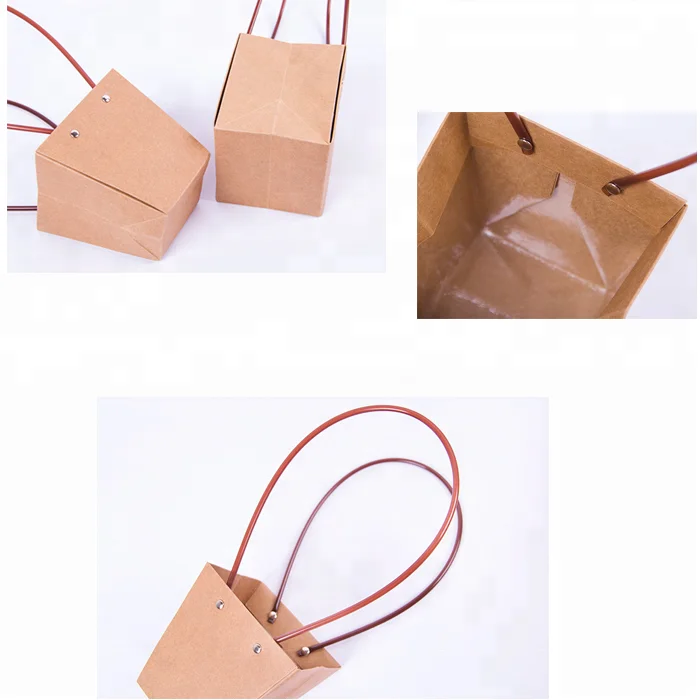 Kraft Paper Florist Bag Diy Valentine S Day Flower Box Gift