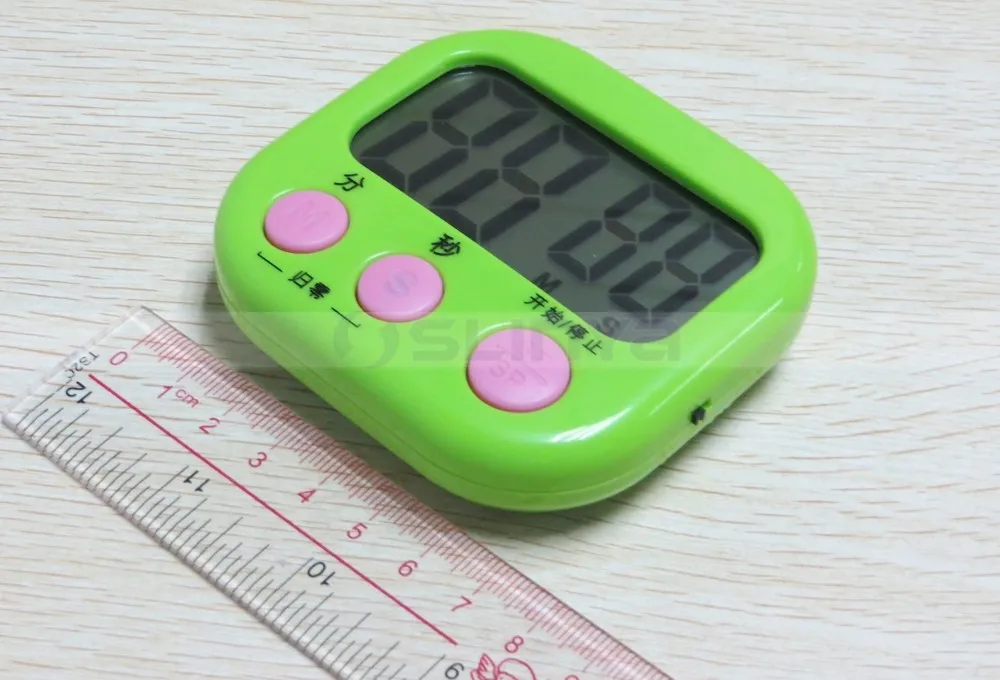 Mini Cooking Timer With Big Lcd Screen Aaa Battery Countdown 4 Color