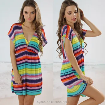 Hot Ing Colorful Stripe Beach Dress Design Hawaiian For Hot Ing Colorful Stripe Beach Dress Design Hawaiian For Women