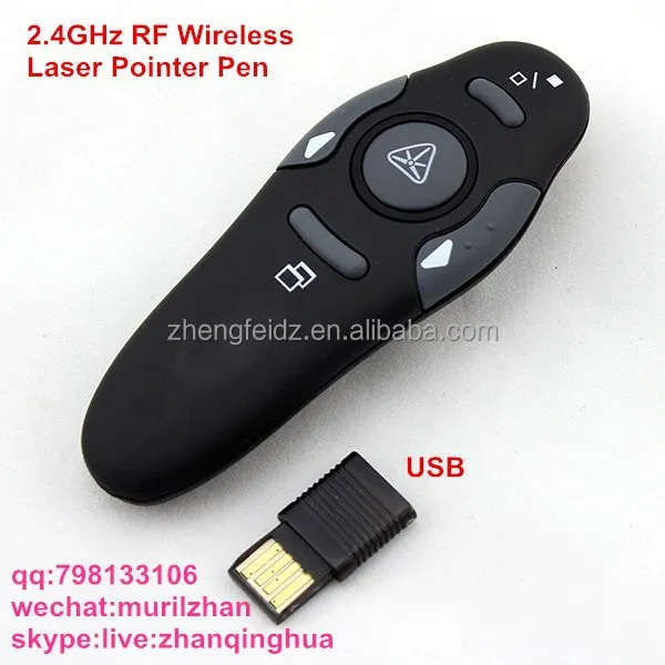 RF 2.4GHz Wireless USB PowerPoint PPT Presenter Remote Control Laser Pointer Pen