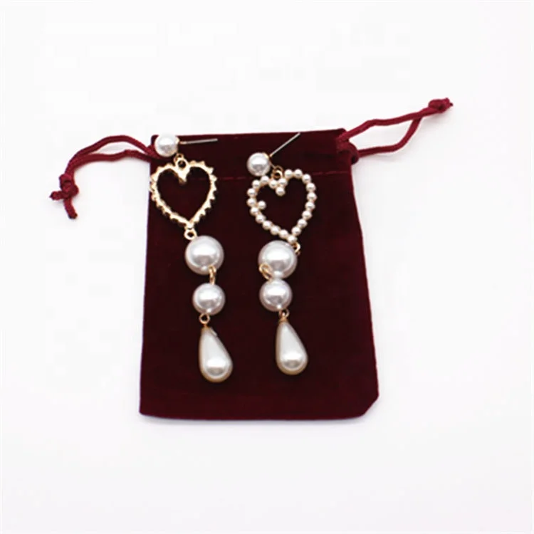 
Customized Satin Lined Velvet Pouches gift velvet pouch jewelry pouch 