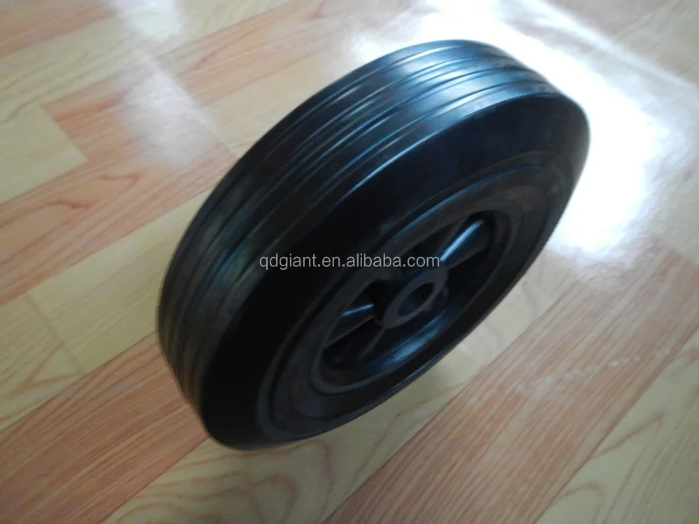 10" x 2.5" Solid Rubber and plastic Rim Wheel