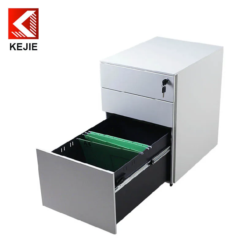 3 Drawer Movable Cabinet Small Mdf Filing Cabinet Under