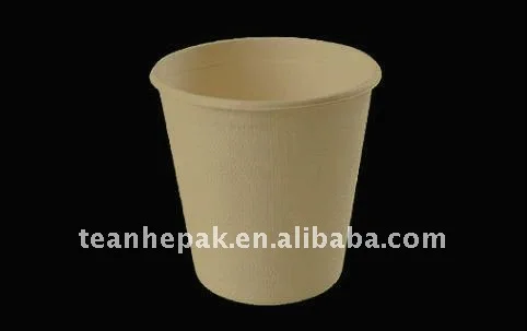 
370ml 100% biodegradable disposable unbleached wheatstraw cup 