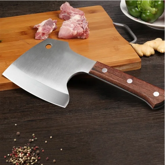 
6inch Heavy Duty Stainless Steel Boning Kitchen Knife Chopping Cleaver Butcher Knife 