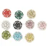 2016 wholesale hot sell 20mm crystal Round Press Metal Snap Button fashion jewelry