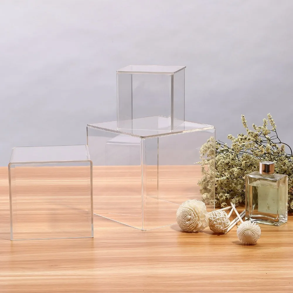 Cheap Acrylic Display Case Display Box 4 Sided Acrylic Cube,Museum Box