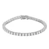 2018 wholesale jewelry crystal 925 silver tennis gold bracelet for men