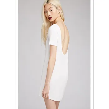 open back t shirt dress