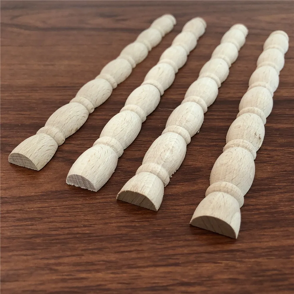 Furniture Ornament Beech Carved Pearl Beading Moulding Half Round