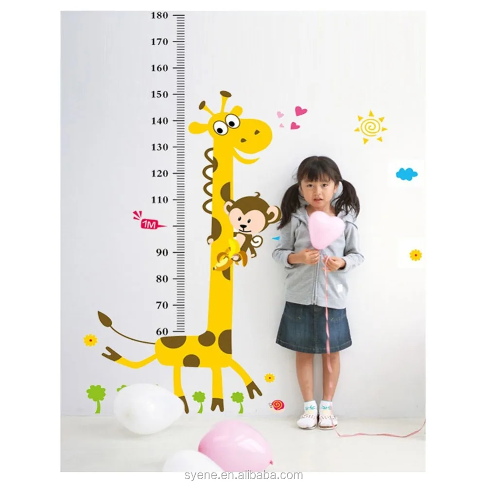 3dgiraffe Height Chart Wall Sticker Handmade Paper Decorations Baby