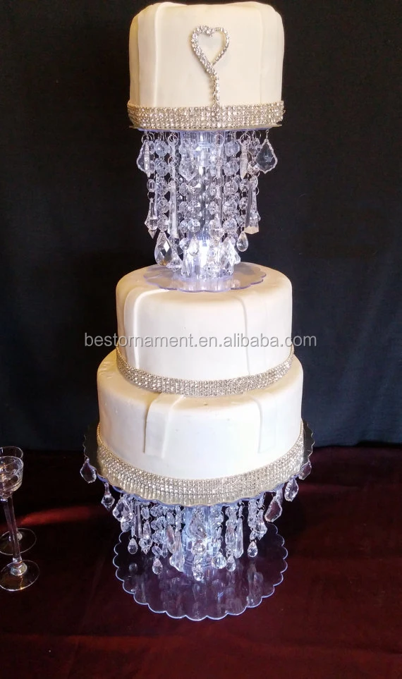 round gold or silver many sizes Crystal wedding cake separator/stand square 