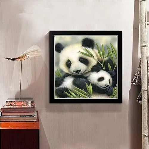 panda painting on canvas