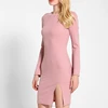 various cololur polyester maxi side split mandarin sleeve vintage women dress