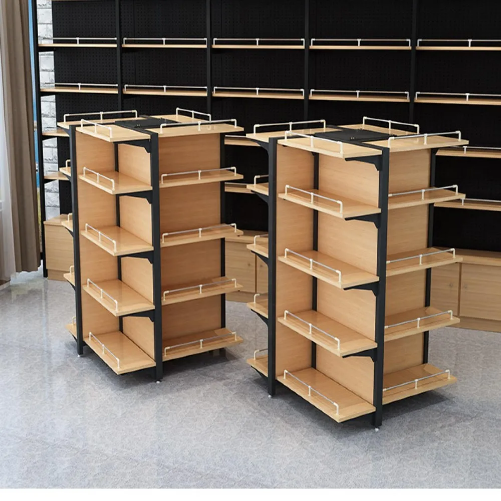 Retail Shop 4 Way Gondola Shelf Buy Retail Store Wood Display Shelf,Design Shop Shelf