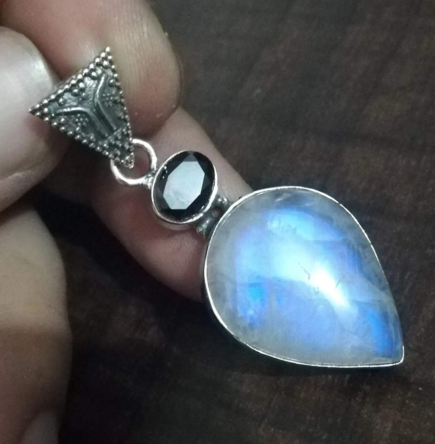 moonstone pendants sterling silver