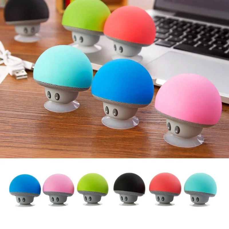 Factory wholesale round mushroom waterproof mini speaker with suction cup portable wireless bluetooth shower speaker promotion - ANKUX.COM