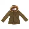 fashion kids winter jacket puffy coat with faux fur hood for wholesale clothing