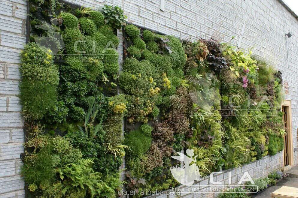 Giardino verticale di parete artificiale verde per interni ... Giardino verticale artificiale