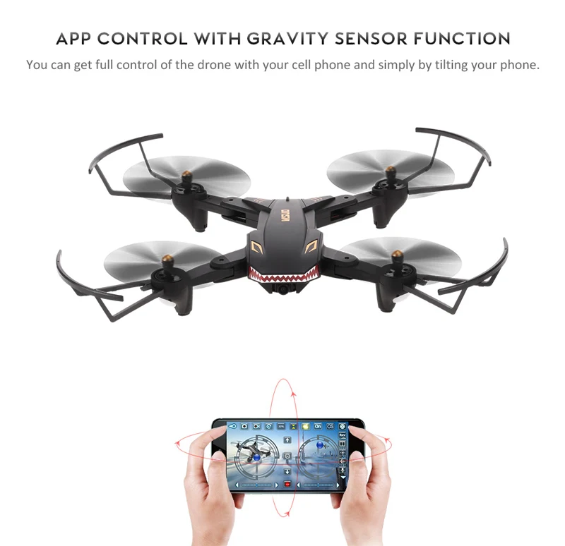 Newly Flight Time 20mins Visuo Xs809s 720p Wide Angle Camera Drone Wifi